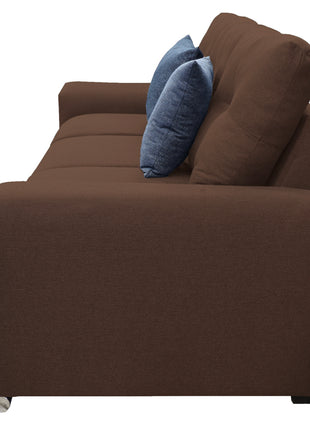 Sofa El Bazar Store Suecia Lino Chocolate 3 plazas, Modular, Moderno, Sala