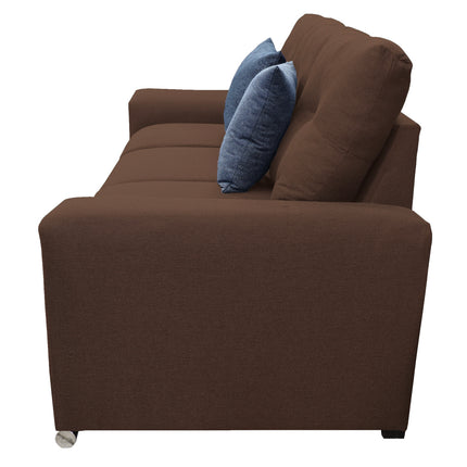 Sofa El Bazar Store Suecia Lino Chocolate 3 plazas, Modular, Moderno, Sala