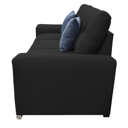 Sofa El Bazar Store Suecia Lino Negro 3 plazas, Modular, Moderno, Sala
