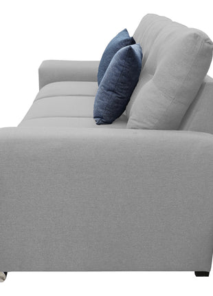 Sofa El Bazar Store Suecia Lino Gris plata 3 plazas, Modular, Moderno, Sala