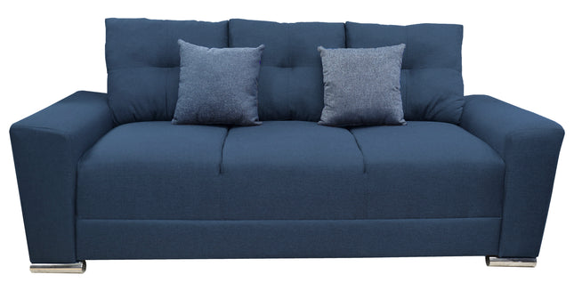 Sofa El Bazar Store Suecia Lino Azul marino 3 plazas, Modular, Moderno, Sala