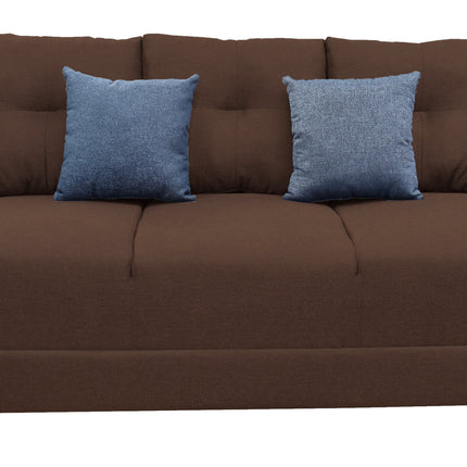 Sala Modular 3-2-1 El Bazar Store Suecia Chocolate, Sofa, Love seat y sillon