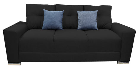 Sofa El Bazar Store Suecia Lino Negro 3 plazas, Modular, Moderno, Sala