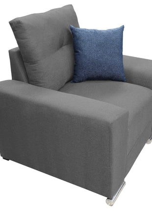 Sillon El Bazar Store Suecia Lino Gris Oxford 1 plaza, Modular, Moderno, Sala