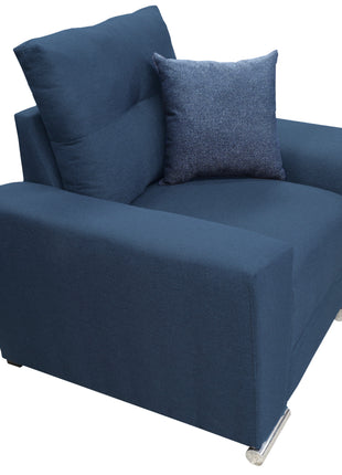 Sala Modular 3-2-1 El Bazar Store Suecia Azul Marino, Sofa, Love seat y sillon