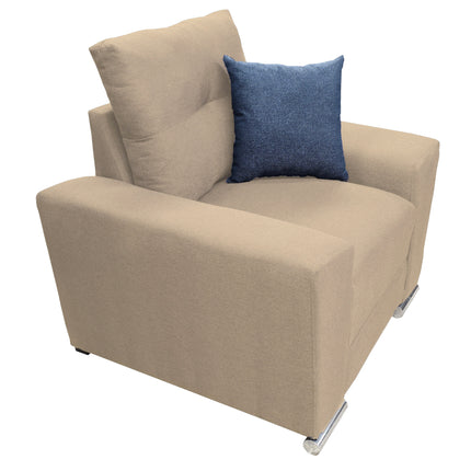 Sillon El Bazar Store Suecia Lino Beige 1 plaza, Modular, Moderno, Sala
