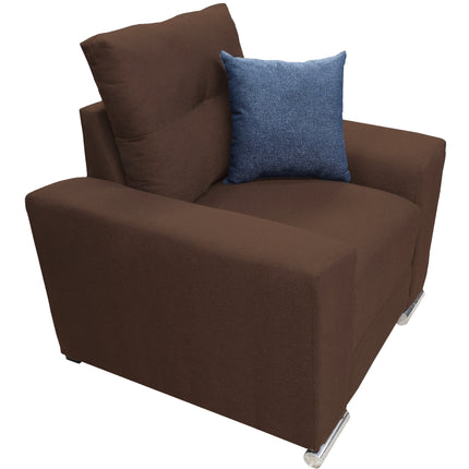 Sala Modular 3-2-1 El Bazar Store Suecia Chocolate, Sofa, Love seat y sillon