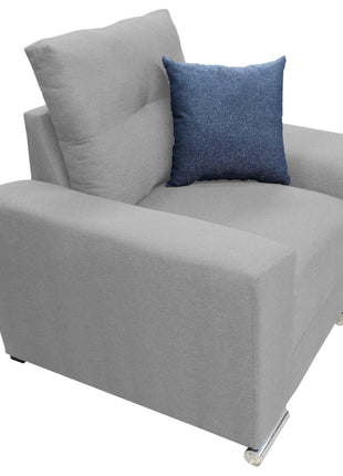 Sala Modular 3-2-1 El Bazar Store Suecia Gris plata, Sofa, Love seat y sillon