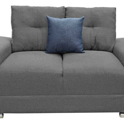 Love seat El Bazar Store Suecia Lino Gris Oxford 2 plazas, Modular, Moderno, Sala, Sofa
