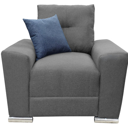 Sillon El Bazar Store Suecia Lino Gris Oxford 1 plaza, Modular, Moderno, Sala