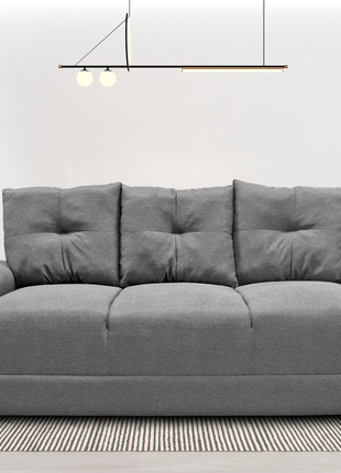 Sala Modular 3-2-1 El Bazar Store Suecia Gris plata, Sofa, Love seat y sillon