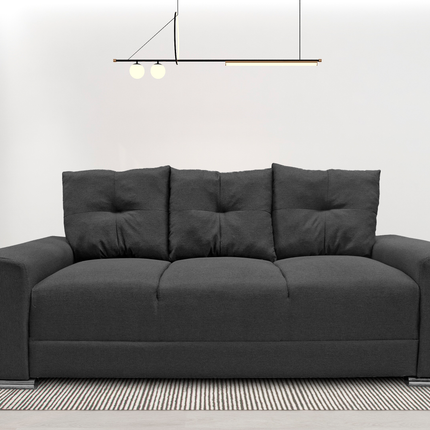 Sala Modular 3-2-1 El Bazar Store Suecia Gris Oxford, Sofa, Love seat y sillon