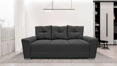 Sala Modular 3-2-1 El Bazar Store Suecia Gris Oxford, Sofa, Love seat y sillon