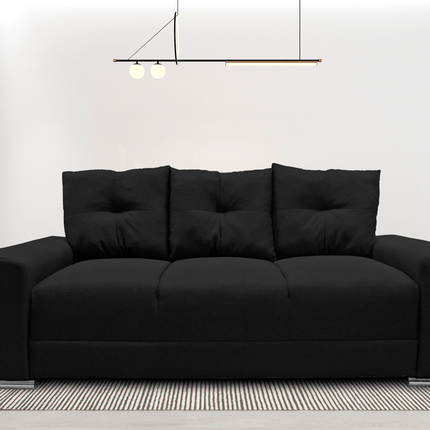 Sala Modular 3-2-1 El Bazar Store Suecia Negro, Sofa, Love seat y sillon