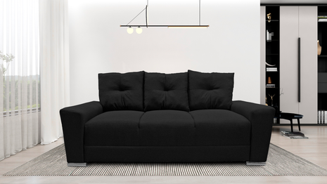 Sala Modular 3-2-1 El Bazar Store Suecia Negro, Sofa, Love seat y sillon
