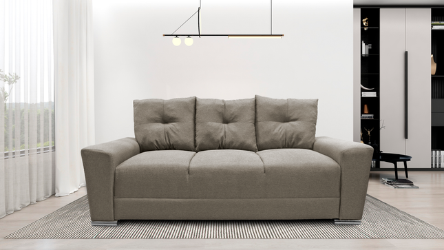 Sala Modular 3-2-1 El Bazar Store Suecia Beige, Sofa, Love seat y sillon