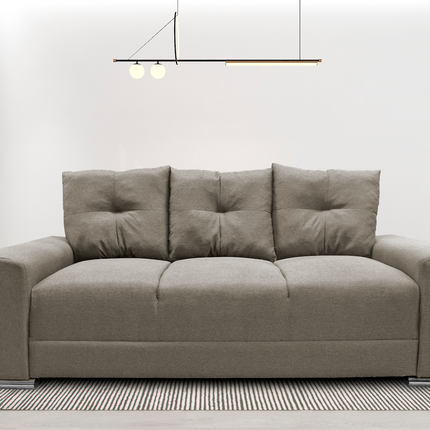 Sofa El Bazar Store Suecia Lino Beige 3 plazas, Modular, Moderno, Sala