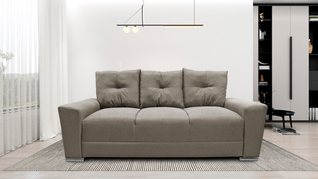 Sofa El Bazar Store Suecia Lino Beige 3 plazas, Modular, Moderno, Sala