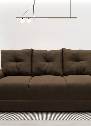 Sala Modular 3-2-1 El Bazar Store Suecia Chocolate, Sofa, Love seat y sillon