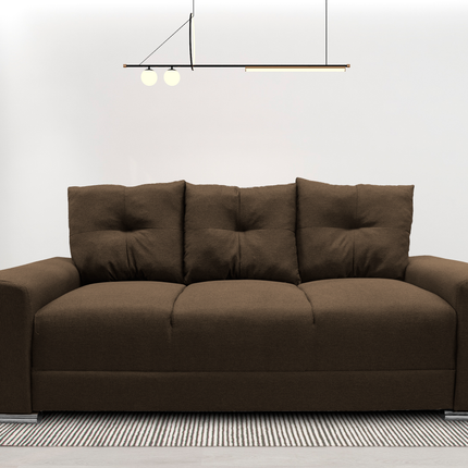 Sala Modular 3-2-1 El Bazar Store Suecia Chocolate, Sofa, Love seat y sillon