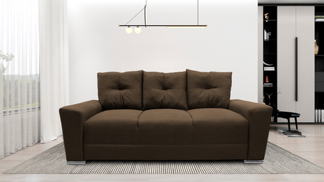 Sala Modular 3-2-1 El Bazar Store Suecia Chocolate, Sofa, Love seat y sillon