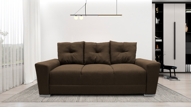 Sala Modular 3-2-1 El Bazar Store Suecia Chocolate, Sofa, Love seat y sillon