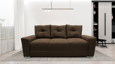 Sofa El Bazar Store Suecia Lino Chocolate 3 plazas, Modular, Moderno, Sala