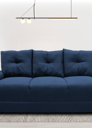 Sala Modular 3-2-1 El Bazar Store Suecia Azul Marino, Sofa, Love seat y sillon