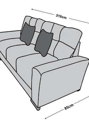 Sala Modular 3-2-1 El Bazar Store Suecia Gris plata, Sofa, Love seat y sillon
