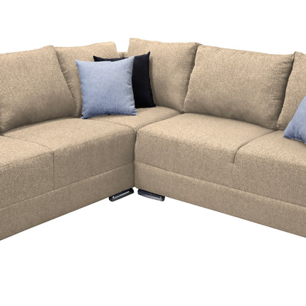 Sala Corbel - Esquinera en "U" Beige, 200x315x255 cm, 4 salas en 1, El Bazar Store
