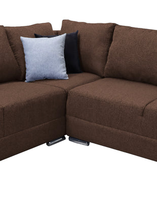 Sala esquinera Bazar Store Tempo Chocolate 215 x 255 cm  Lino nacional