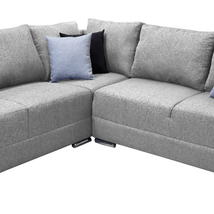 Sala Corbel - Esquinera en "U" Plata, 200x315x255 cm, 4 salas en 1, El Bazar Store