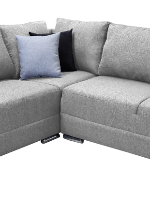 Sala esquinera Bazar Store Tempo Gris plata 215 x 255 cm  Lino nacional