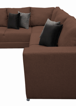 Sala esquinera Bazar Store Tempo Chocolate 215 x 255 cm  Lino nacional