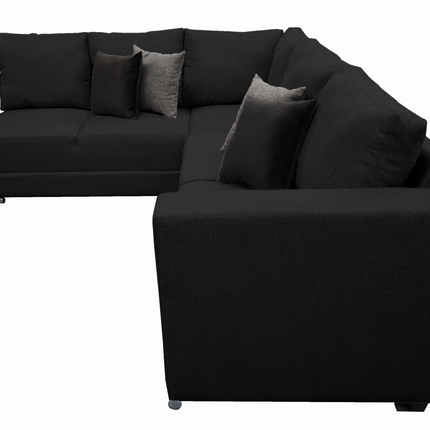 Sala esquinera Bazar Store Tempo Negro 215 x 255 cm  Lino nacional