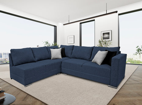 Sala esquinera Bazar Store Tempo Azul Marino 215 x 255 cm  Lino nacional