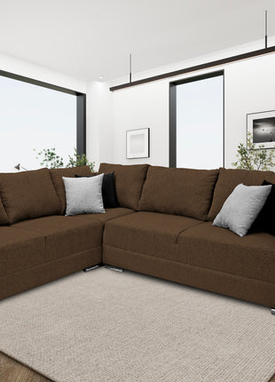 Sala esquinera Bazar Store Tempo Chocolate 215 x 255 cm  Lino nacional