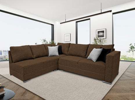 Sala esquinera Bazar Store Tempo Chocolate 215 x 255 cm  Lino nacional