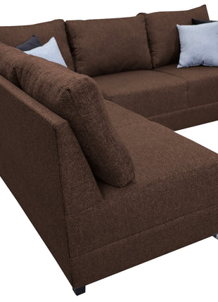 Sala esquinera Bazar Store Tempo Chocolate 215 x 255 cm  Lino nacional