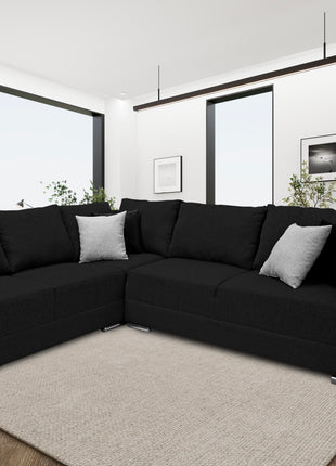 Sala esquinera Bazar Store Tempo Negro 215 x 255 cm  Lino nacional