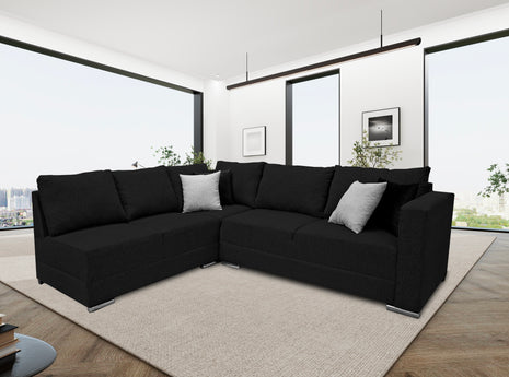 Sala esquinera Bazar Store Tempo Negro 215 x 255 cm  Lino nacional