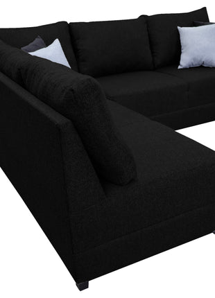 Sala esquinera Bazar Store Tempo Negro 215 x 255 cm  Lino nacional