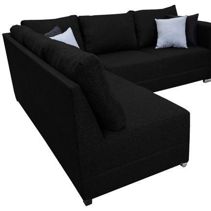 Sala esquinera Bazar Store Tempo Negro 215 x 255 cm  Lino nacional