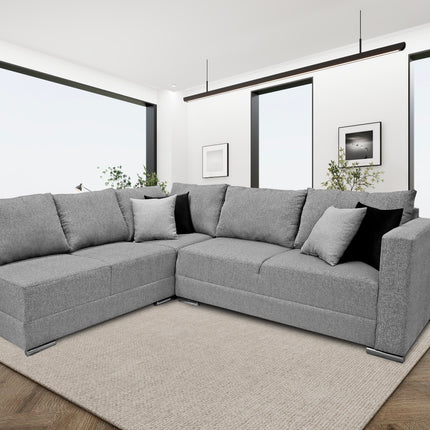 Sala esquinera Bazar Store Tempo Gris plata 215 x 255 cm  Lino nacional