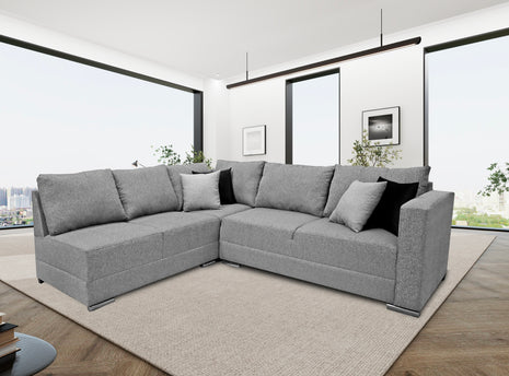 Sala esquinera Bazar Store Tempo Gris plata 215 x 255 cm  Lino nacional