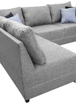 Sala esquinera Bazar Store Tempo Gris plata 215 x 255 cm  Lino nacional