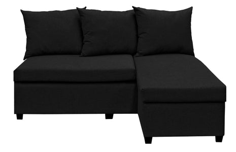 Sala Esquinera Modular El Bazar Store Tromso Negro 160x130 cm Lado Izquierdo ó Drecho Tela Lino nacional