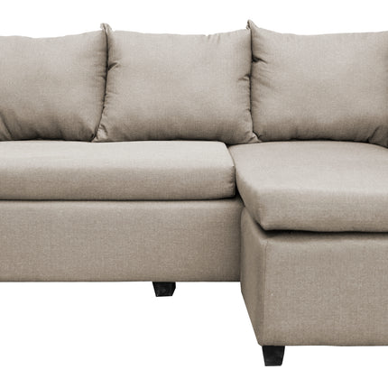 Sala Esquinera Modular El Bazar Store Vancouver Beige 175x130 cm Sofa Lado derecho ó izquierdo Económica, Tela Lino