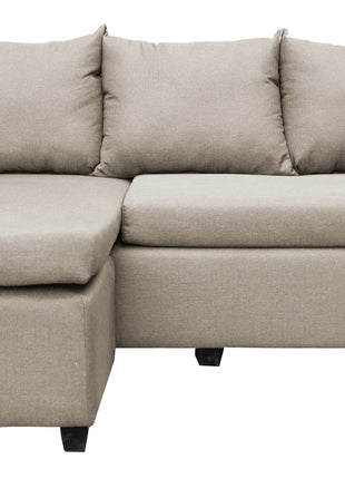 Sala Esquinera Modular El Bazar Store Vancouver Beige 175x130 cm Sofa Lado derecho ó izquierdo Económica, Tela Lino