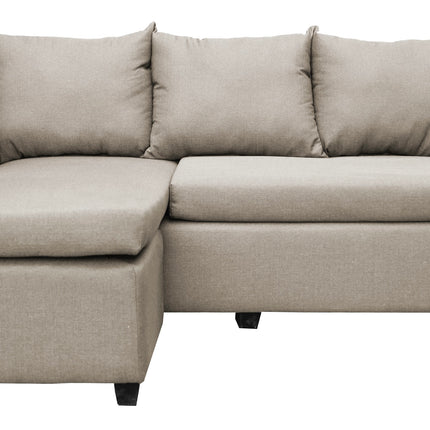 Sala Esquinera Modular El Bazar Store Vancouver Beige 175x130 cm Sofa Lado derecho ó izquierdo Económica, Tela Lino
